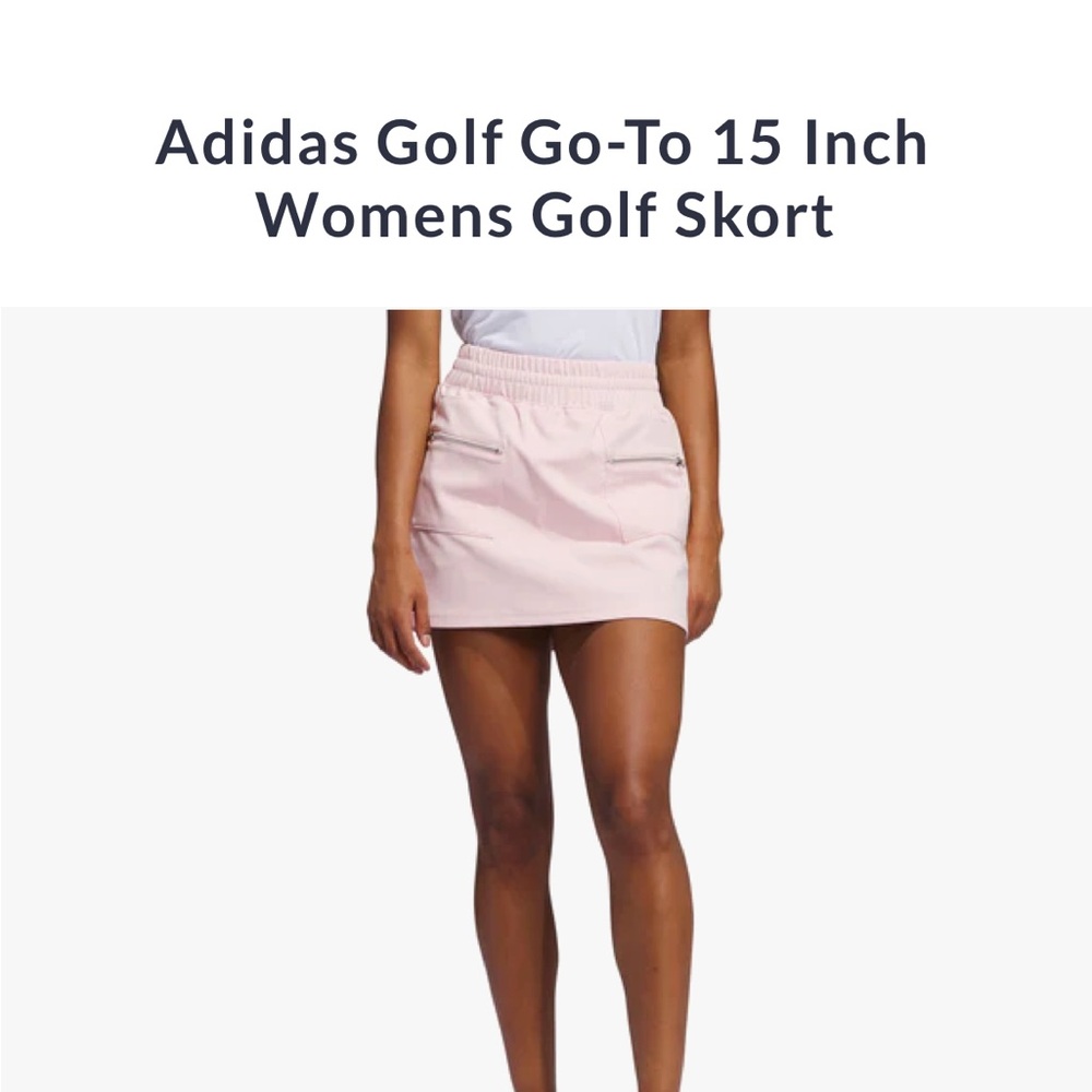 Adidas Women's Pink Go-To Golf Skort